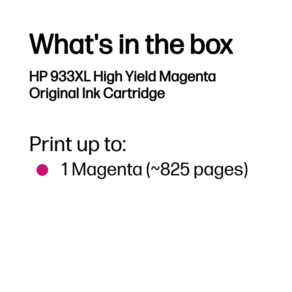 HP Inc. INK CARTRIDGE NO 933 XL MAGENTA/MAGENTA OFFICEJET DE UK FR IT NL
