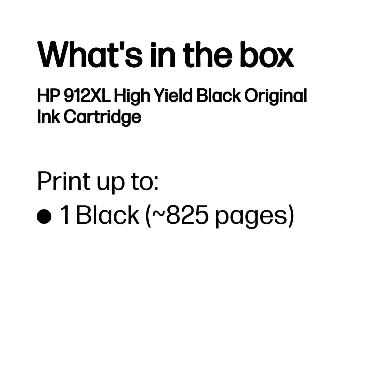 HP Inc. HP 912XL HIGH YIELD Black/ORIGINAL INK CARTRIDGE