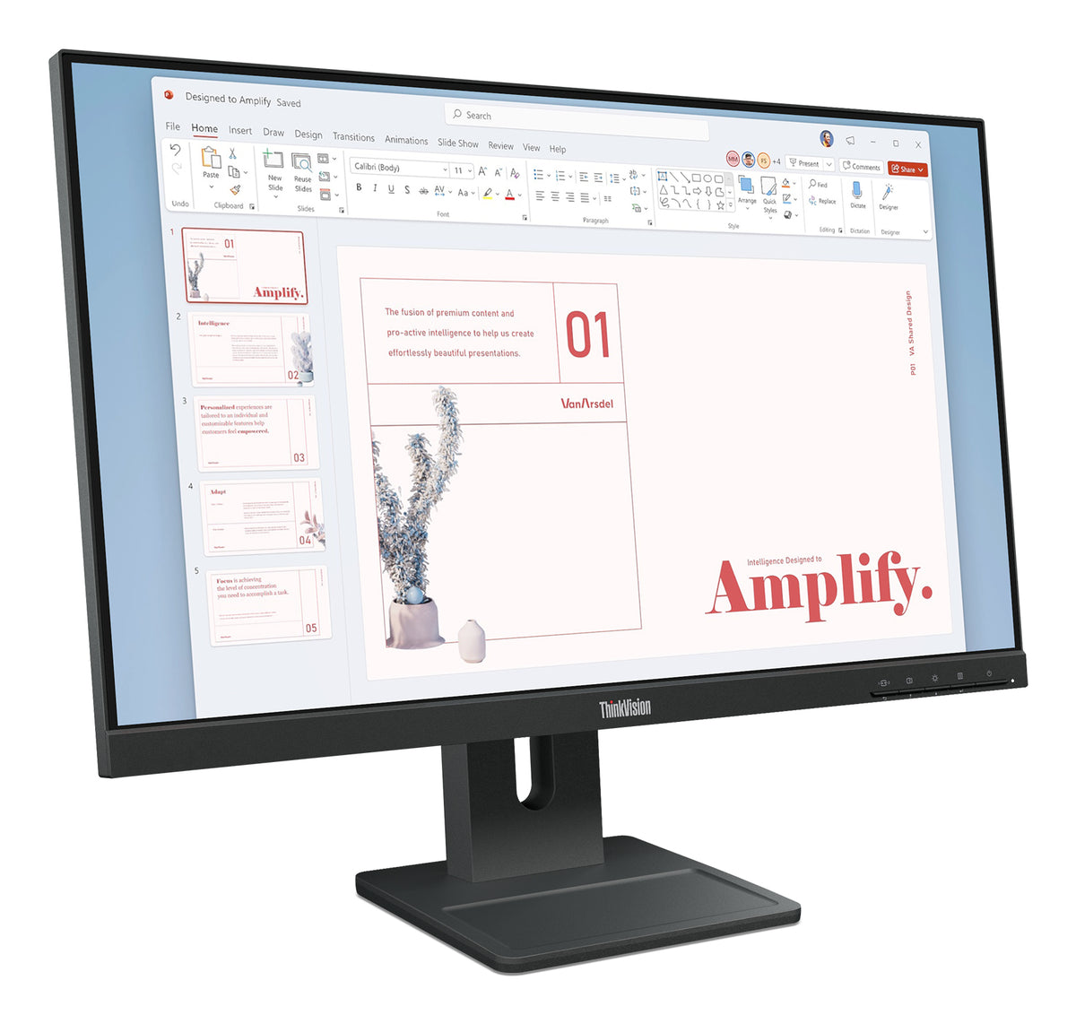 Lenovo Monitor ThinkVision E24-40 23,8" IPS FHD AG 4ms 250cd 1300:1 100Hz Speakers Tilt Swivel Lift