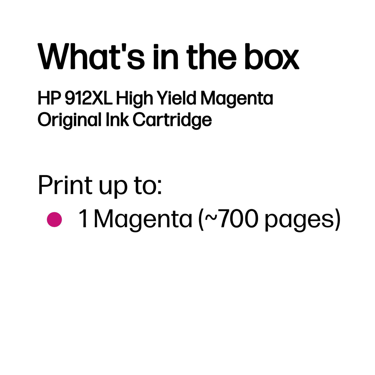HP Inc. HP 912XL HIGH YIELD MAGENTA/ORIGINAL INK CARTRIDGE