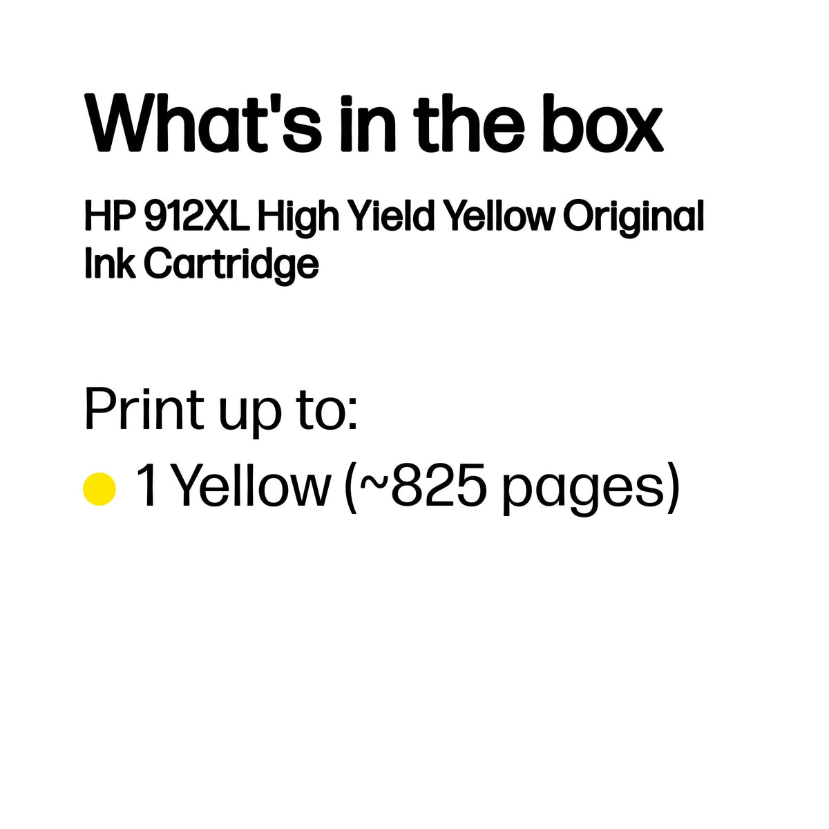 HP Inc. HP 912XL HIGH YIELD YELLOW/ORIGINAL INK CARTRIDGE