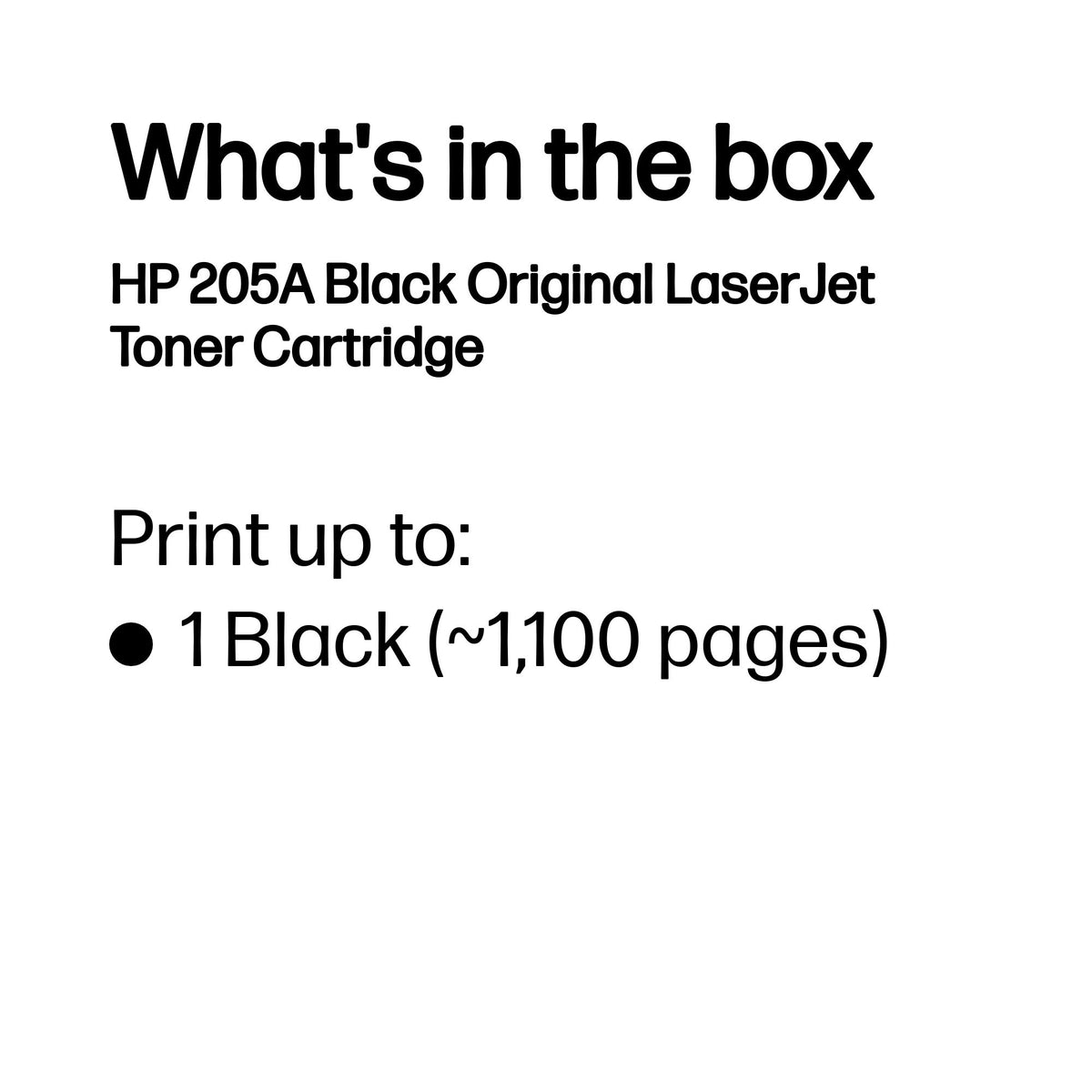 HP Inc. HP 205A ORIGINAL Black LASERJET/TONER CARTRIDGE