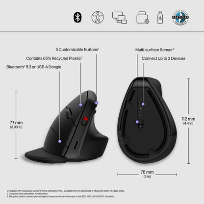 HP Inc. HP 925 Ergo VRTCL Wireless Mouse