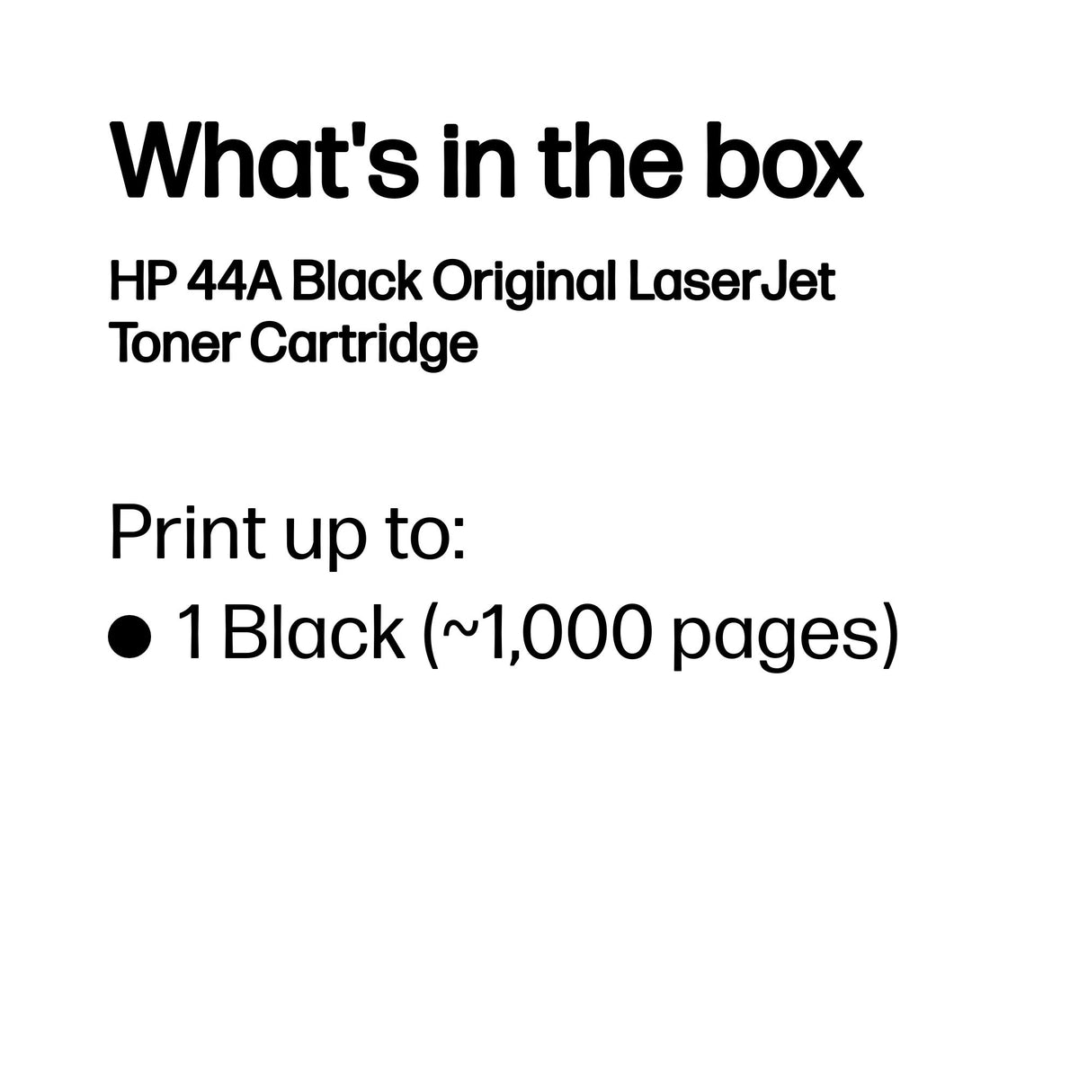 HP Inc. HP 44A ORIGINAL LASERJET/TONER CARTRIDGE