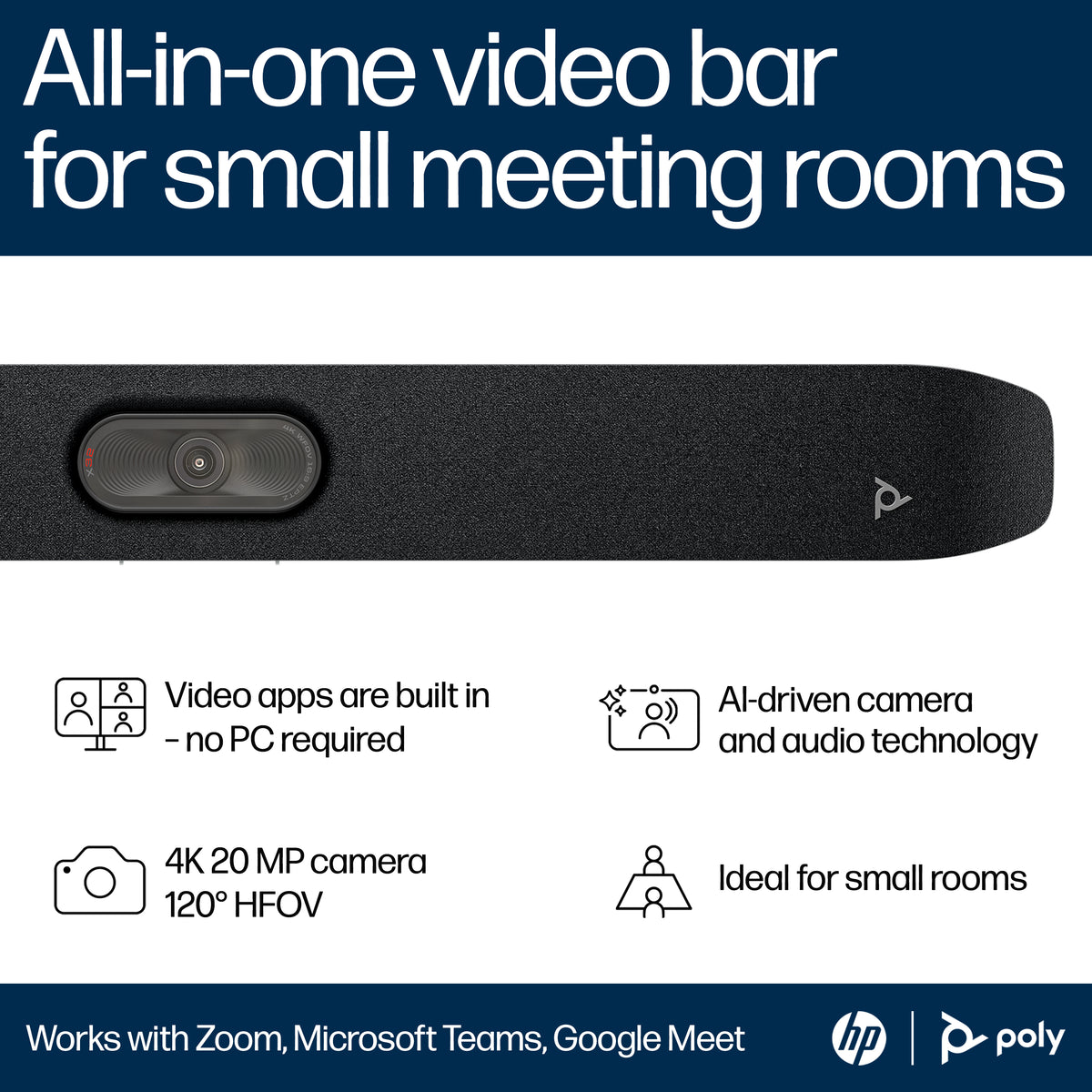 HP Inc. POLY STUDIO X32 ALL-IN-ONE/VIDEO BAR EMEA-INTL EN LOC-EU PL