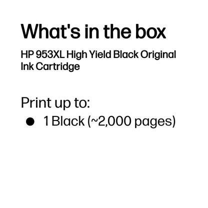 HP Inc. HP 953XL HIGH YIELD Black/ORIGINAL INK CARTRIDGE