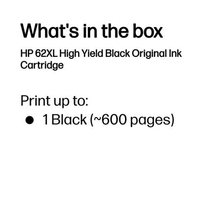 HP Inc. HP 62XL Black INK CARTRIDGE/EN/RU/FR/PL/CZ/HU