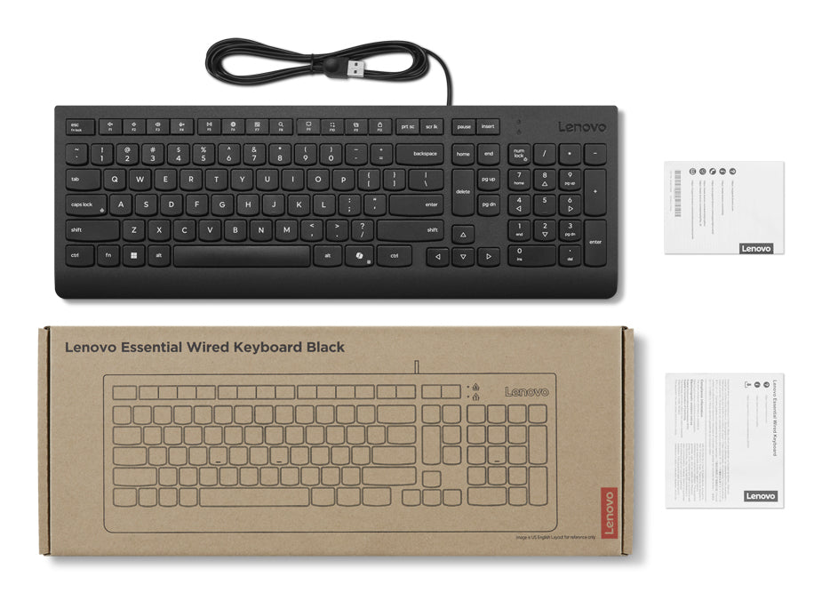 Lenovo Essential Wired Keyboard AI US English