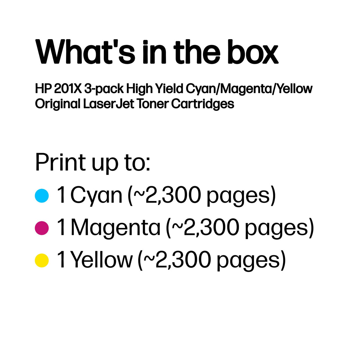 HP Inc. TONER CARTRIDGE 201X C/Y/M/TRIPLE PACK