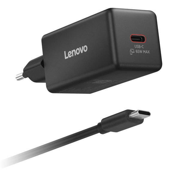 Lenovo 65W Mini USB-C GaN Charger Black -EU