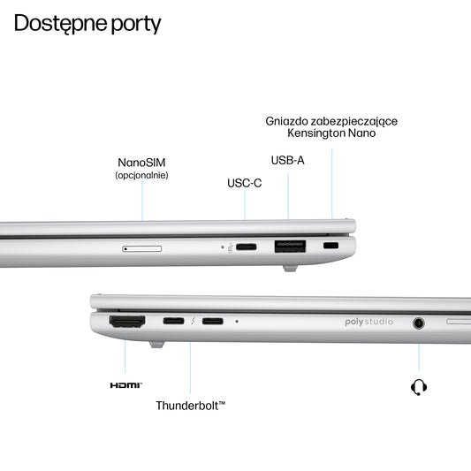 HP Inc. HP EliteBook 8 G1i 14 WUXGA AG 400n LBL 5M+IR+ISP U5 225U 16GB 512GB Win11P 3/3/3