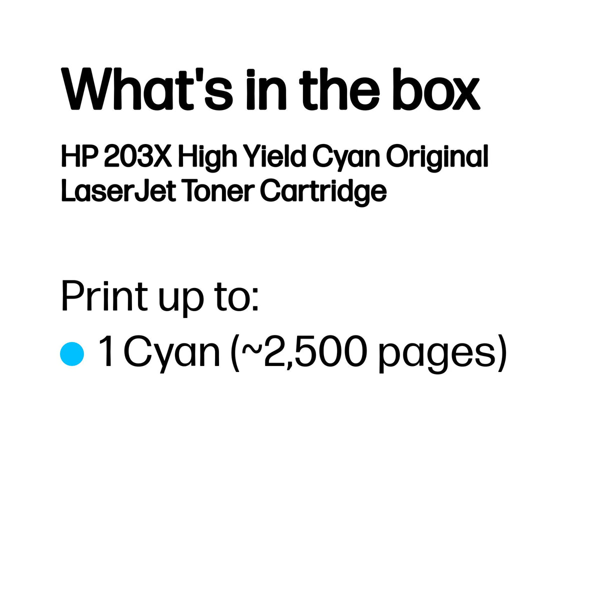 HP Inc. HP 203X ORIGINAL CYAN LASERJET/TONER CARTRIDGE