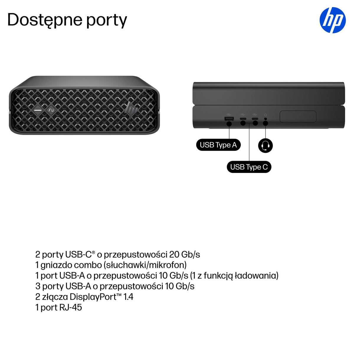 HP Inc. HP Z2 Mini G1i Ultra 7 265 1TB 32GB NVIDIA Quadro RTX A1000 8G W11P 3/3/3