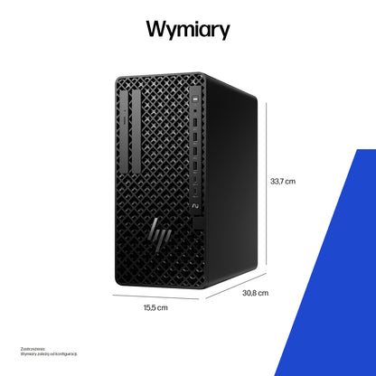 HP Inc. HP Z1 Tower G1i Ultra 7 265 1TB 32GB 2X16GB NVIDIA ProVis RTX A1000 8G W11P 3/3/3
