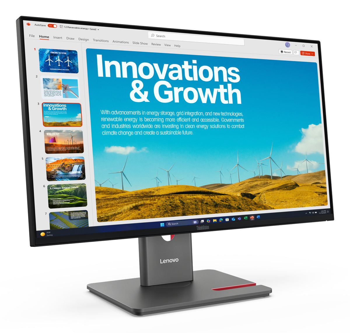 Lenovo Monitor ThinkVision P24QD-40 23,8" IPS QHD 4ms 300cd 1500:1 120Hz Dock DaisyChain HUB Tilt Swivel Lift