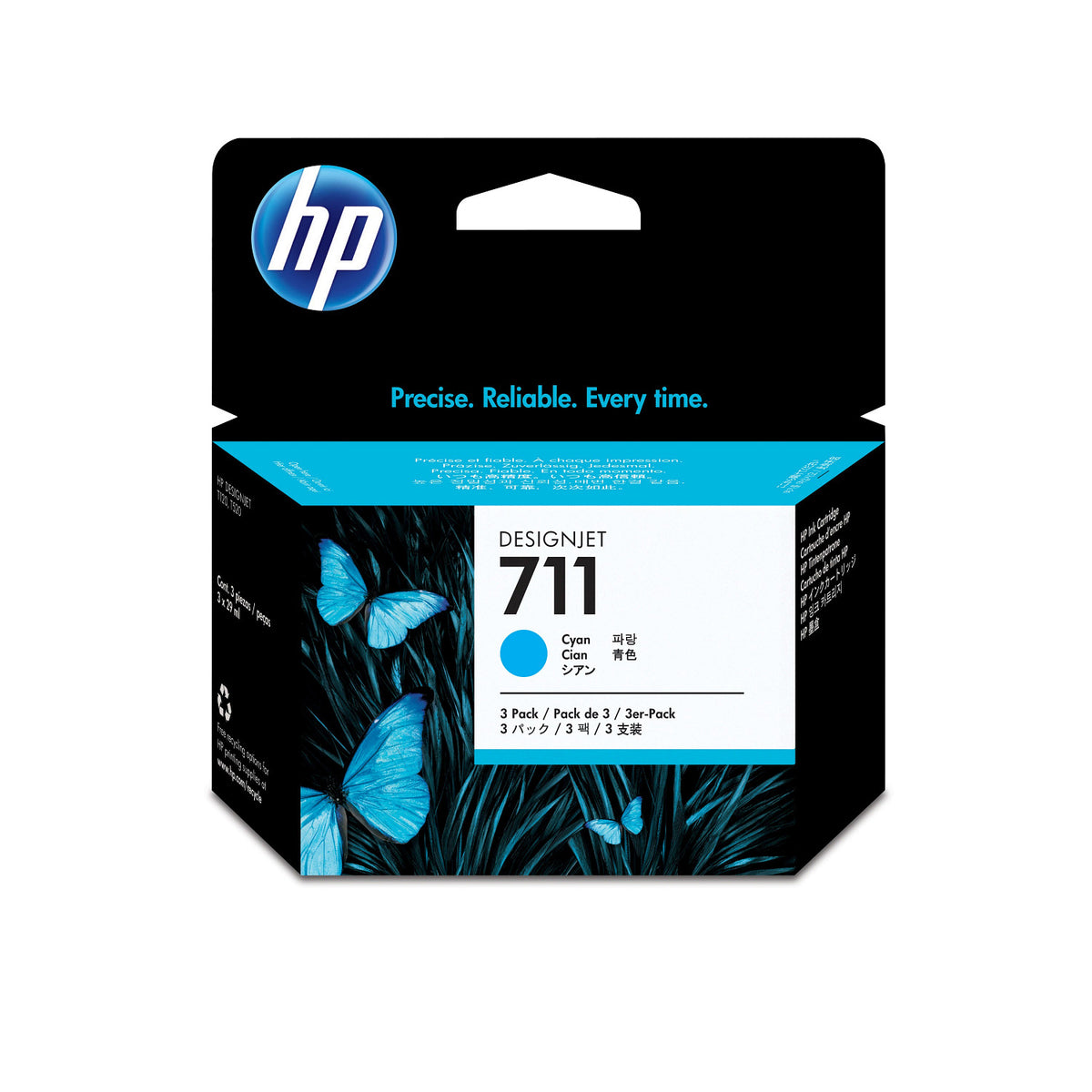 HP Inc. INK CARTRIDGE NO 711/CYAN 3 PACK 29 ML