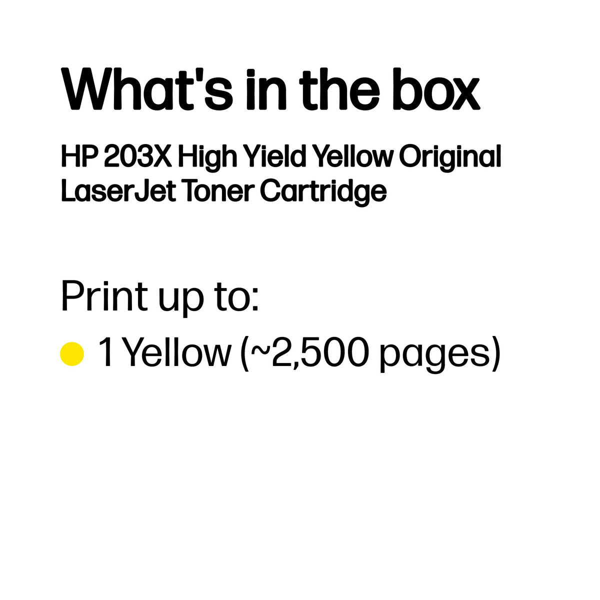 HP Inc. HP 203X ORIG YELLOW LASERJET/TONER CARTRIDGE
