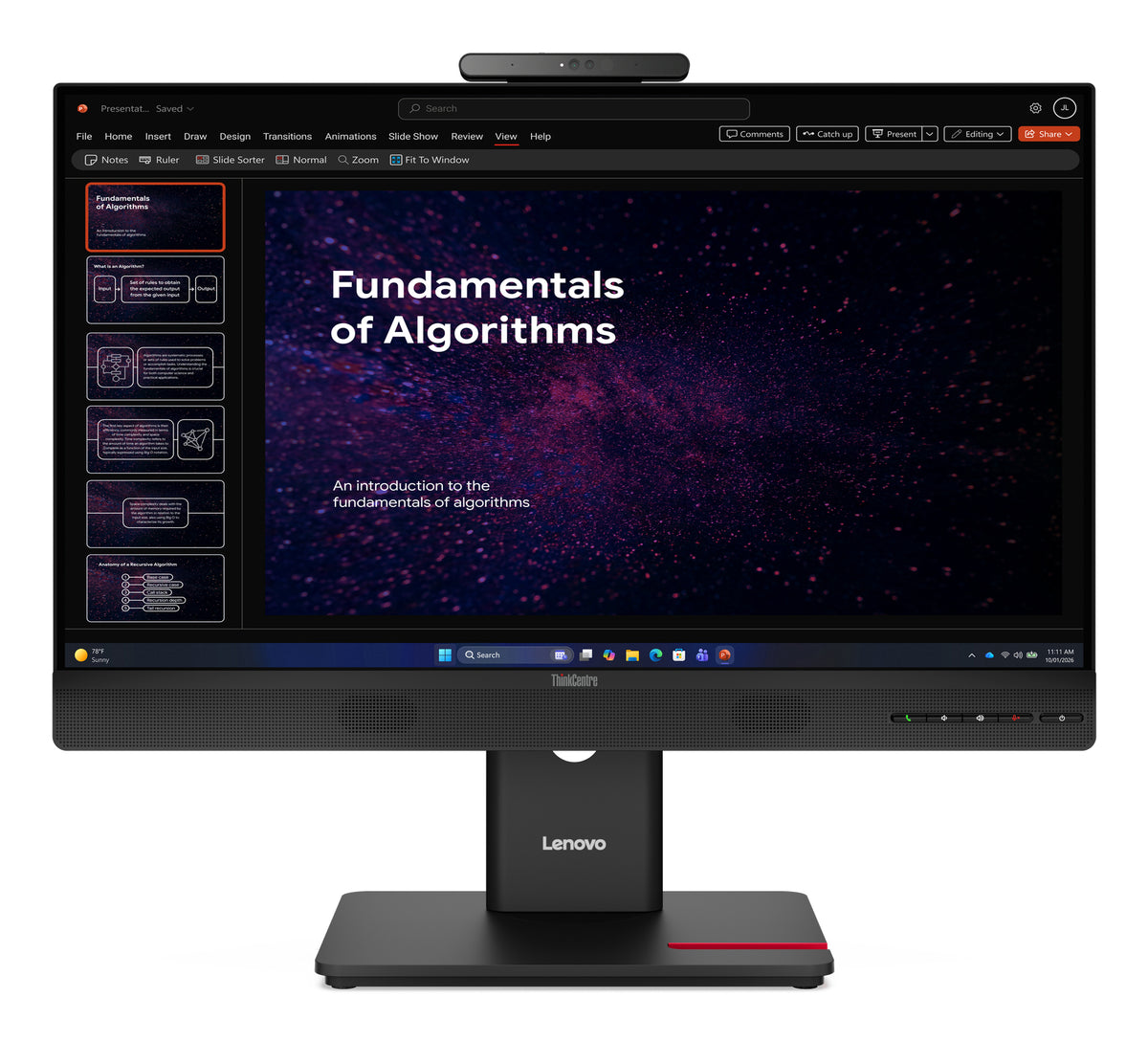 Lenovo Monitor ThinkVision TIO24 G6 23,8" IPS FHD AG 4ms 250cd 1500:1 120Hz HUB Speakers Camera Tilt Swivel Lift Pivot
