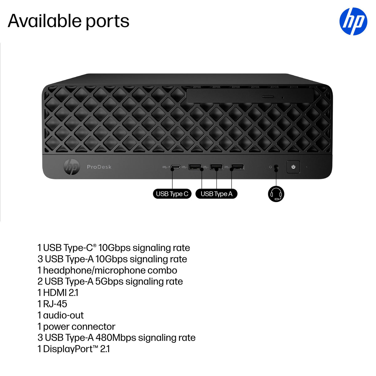 HP Inc. HP ProDesk 4 SFF G1i U5 225 16GB 512G Win11P 3/3/3