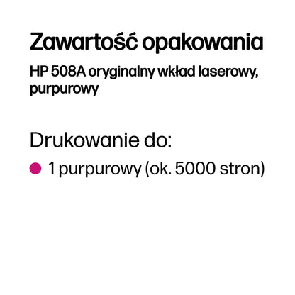 HP Inc. TONER CARTRIDGE 508A MAGENTA/.