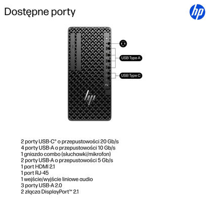 HP Inc. HP Z1 Tower G1i Ultra 5 245 1TB 32GB 2X16GB W11P 3/3/3