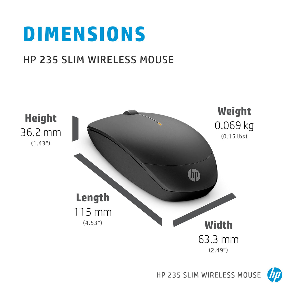 HP Inc. HP 235 SLIM WRLS MOUSE
