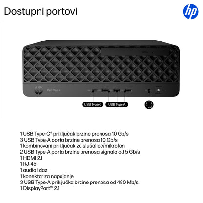 HP Inc. HP ProDesk 4 SFF G1i U7 265 16GB 1TB Win11 3/3/3