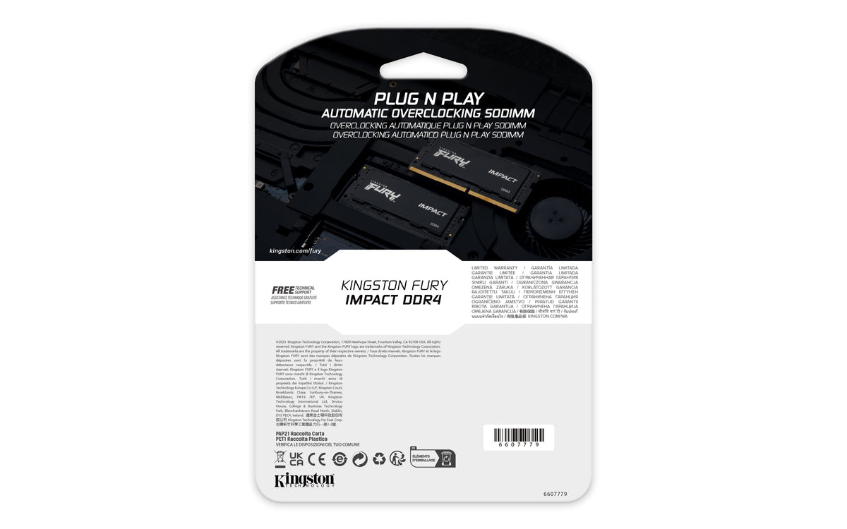 Kingston 32GB DDR4-3200MHZ CL20 SODIMM/FURY IMPACT