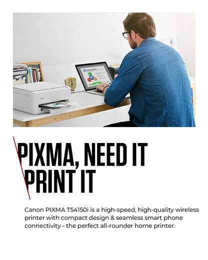 Canon PIXMA TS4150I WHITE A4 MFP 3IN1/WLAN 1200 X 1200 DPI