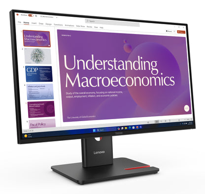 Lenovo Monitor ThinkVision T24D-40 23,8" IPS FHD 4ms 250cd 1500:1 120Hz Dock DaisyChain HUB Tilt Swivel Lift Pivot