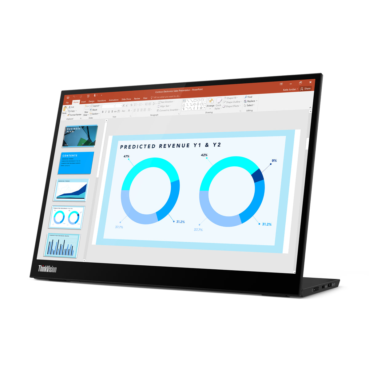 Lenovo Monitor ThinkVision M14d 14" IPS 2,2K AG 6ms 300cd 1500:1 60Hz Mobile Tilt Lift