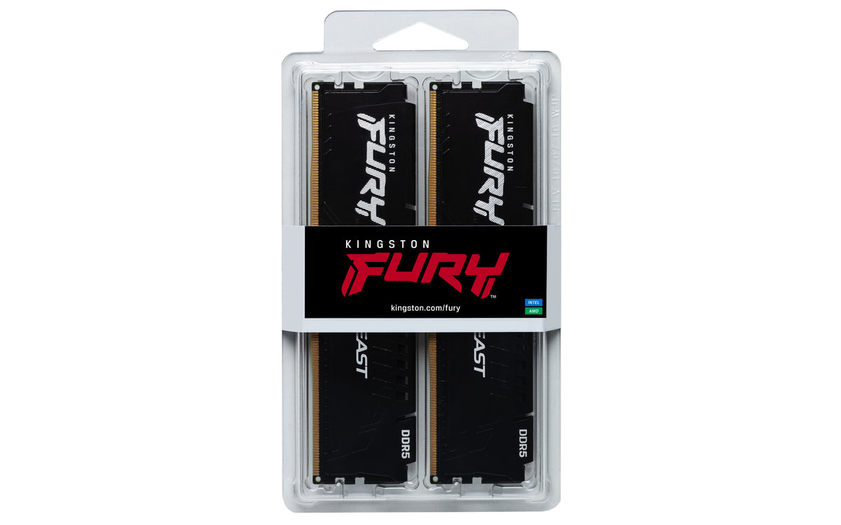 Kingston 16GB DDR5 6000MT/S CL30 DIMM/KIT OF 2 FURY BEAST Black EXPO