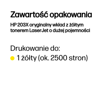 HP Inc. HP 203X ORIG YELLOW LASERJET/TONER CARTRIDGE