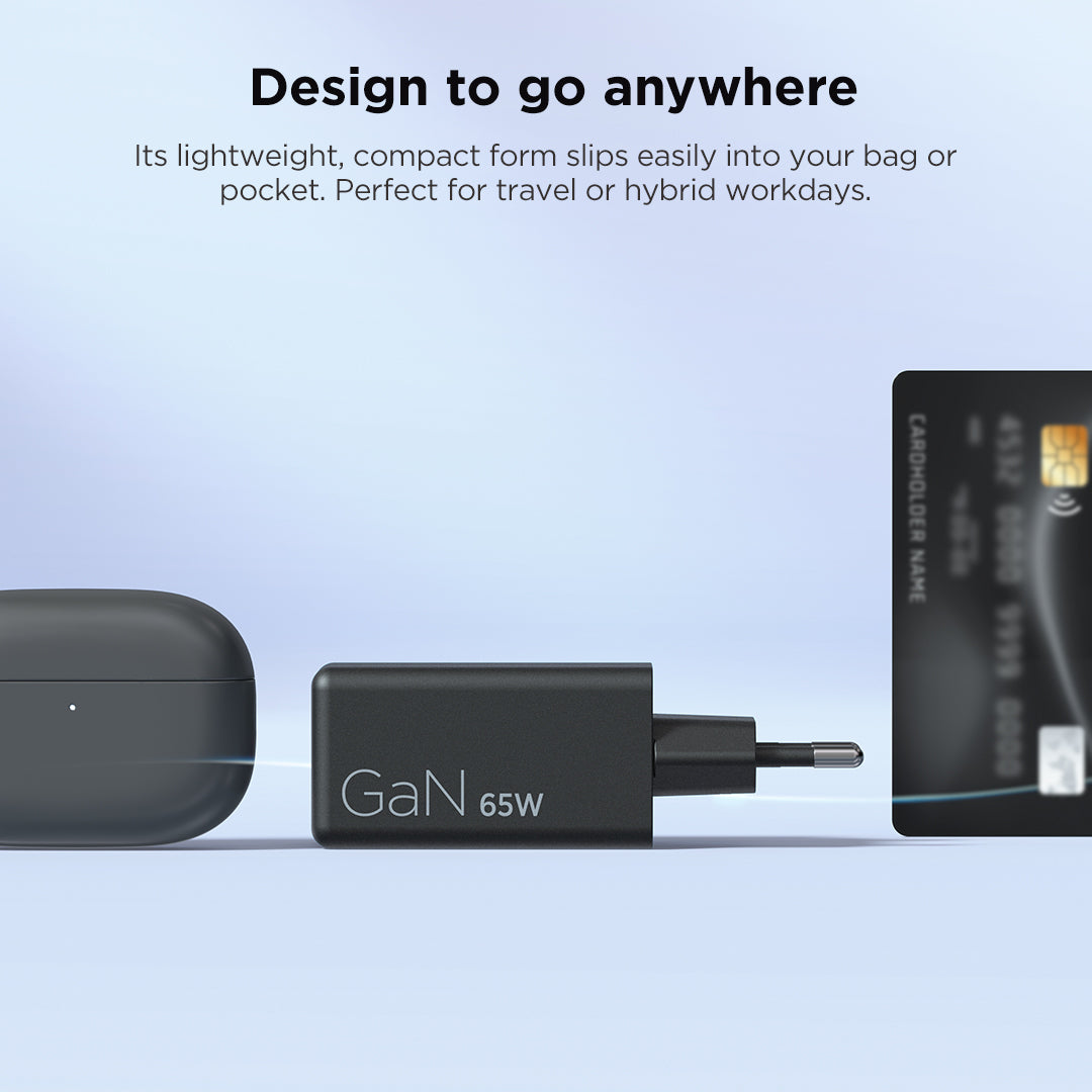 Lenovo 65W Mini USB-C GaN Charger Black -EU
