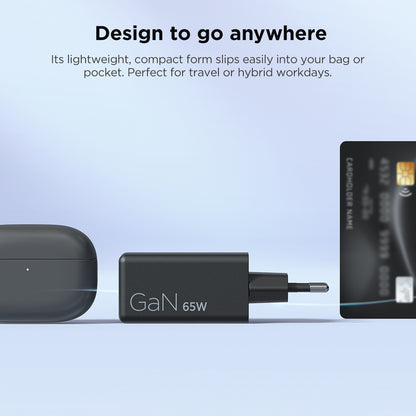 Lenovo 65W Mini USB-C GaN Charger Black -EU