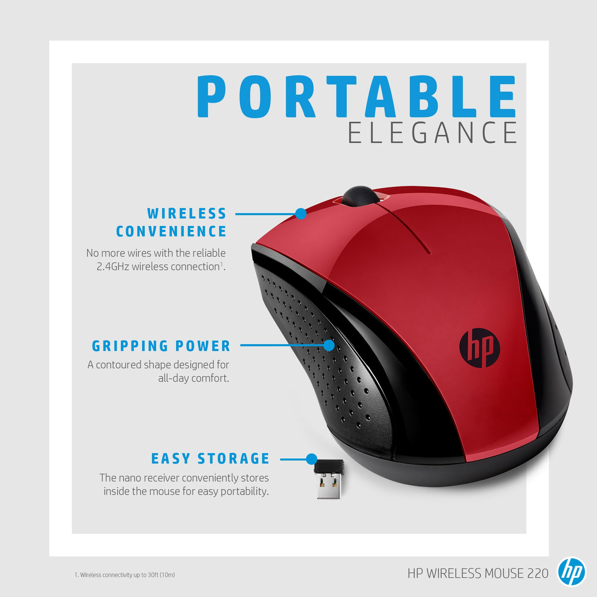 HP Inc. HP Wireless Mouse 220 SRED EU/.