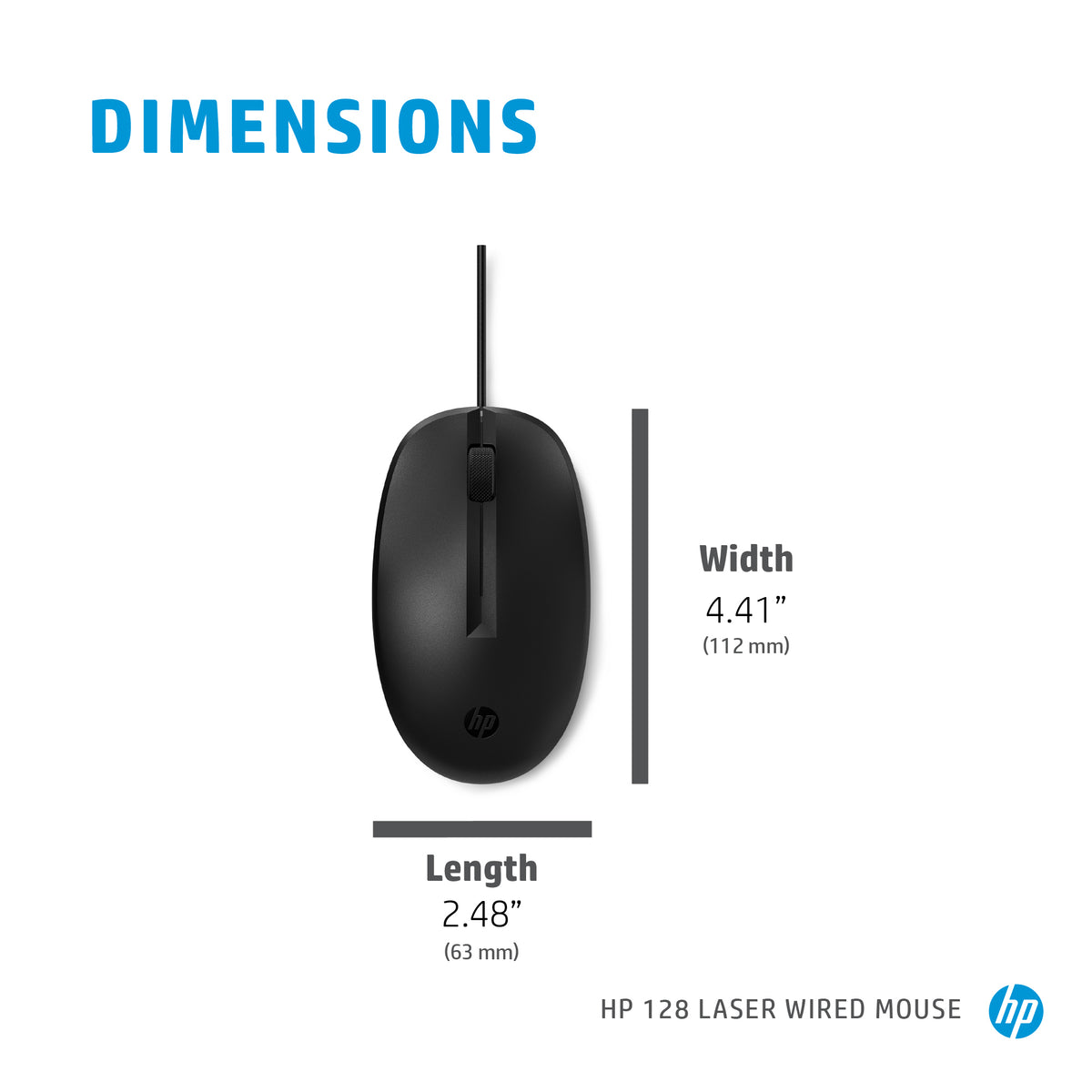 HP Inc. HP 128 LSR Wired Mouse