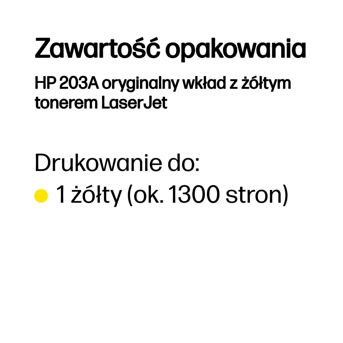 HP Inc. HP 203A ORIG YELLOW LASERJET/TONER CARTRIDGE