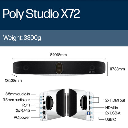 HP Inc. POLY STUDIO X72 ALL-IN-ONE/VIDEO BAR