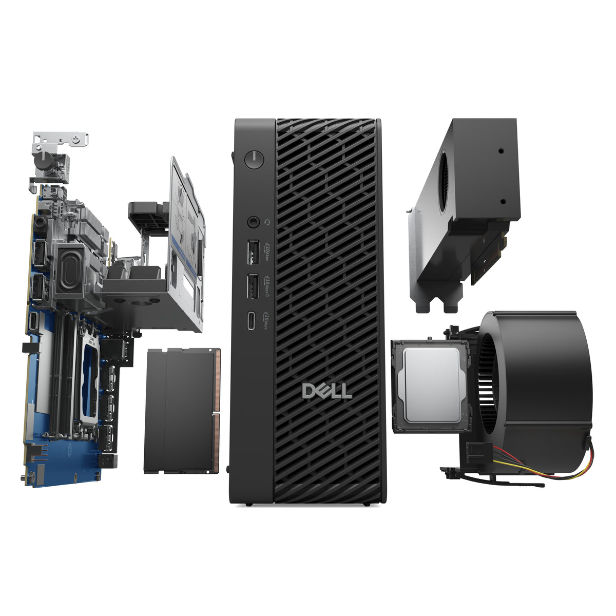 Dell Pro Max Micro FCM2250 U7 265U/32GB/1TB/NVIDIA RTX A1000 8GB/WLAN + BT/Wireless Kb & Mouse/280W/W11Pro/3YPSvPro