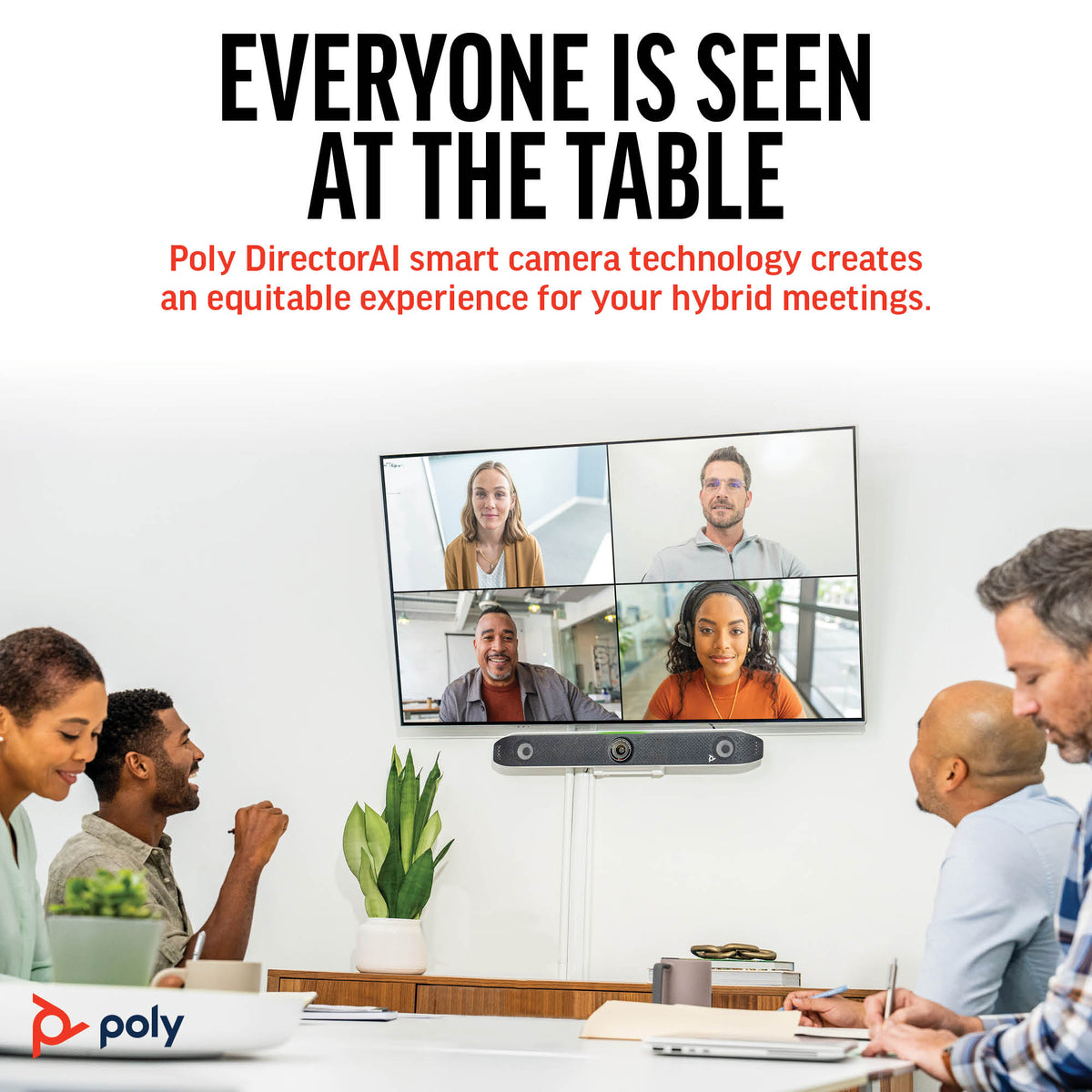 HP Inc. Poly Studio X52 All-In-One Video Bar EMEA - INTL English Loc Euro plug