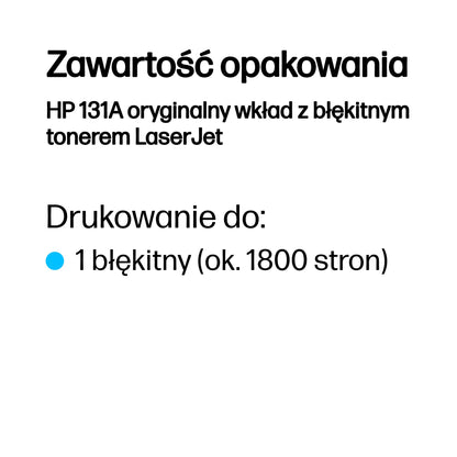 HP Inc. TONER CARTRIDGE 131A CYAN/.