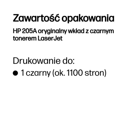 HP Inc. HP 205A ORIGINAL Black LASERJET/TONER CARTRIDGE