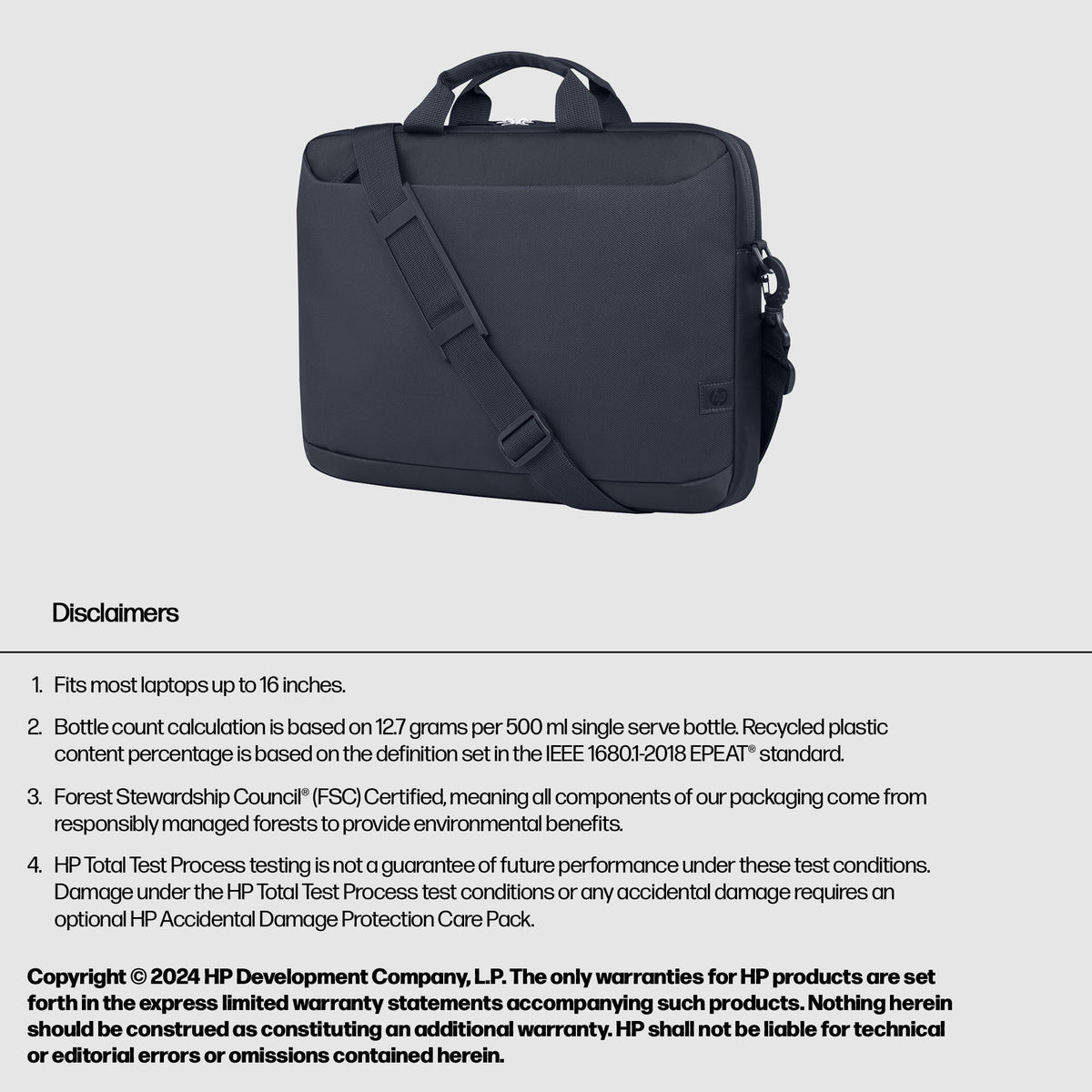 HP Inc. HP EVDAY 16 LAPTOP BRIEFCASE/ODYSSEY GRAY