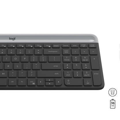 Logitech MK470 SLIM WRLS KEYB + MOUSE/COMBO GRAPHITE - US INTL