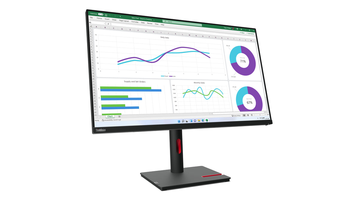 Lenovo Monitor ThinkVision T32h-30 31,5" IPS QHD AG 4ms 350cd 1000:1 60Hz Dock Tilt Swivel Lift Pivot