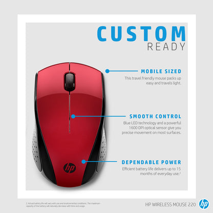 HP Inc. HP Wireless Mouse 220 SRED EU/.