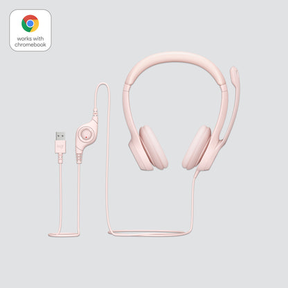 Logitech H390 USB COMPUTER HEADSET/-ROSE-EMEA-914