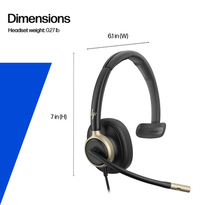 HP Inc. HP POLY MISSION 815 MONAURAL/USB WIRED HEADSET WW