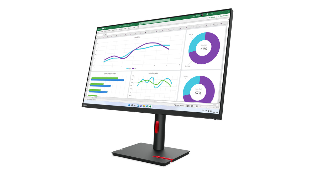 Lenovo Monitor ThinkVision T32h-30 31,5" IPS QHD AG 4ms 350cd 1000:1 60Hz Dock Tilt Swivel Lift Pivot